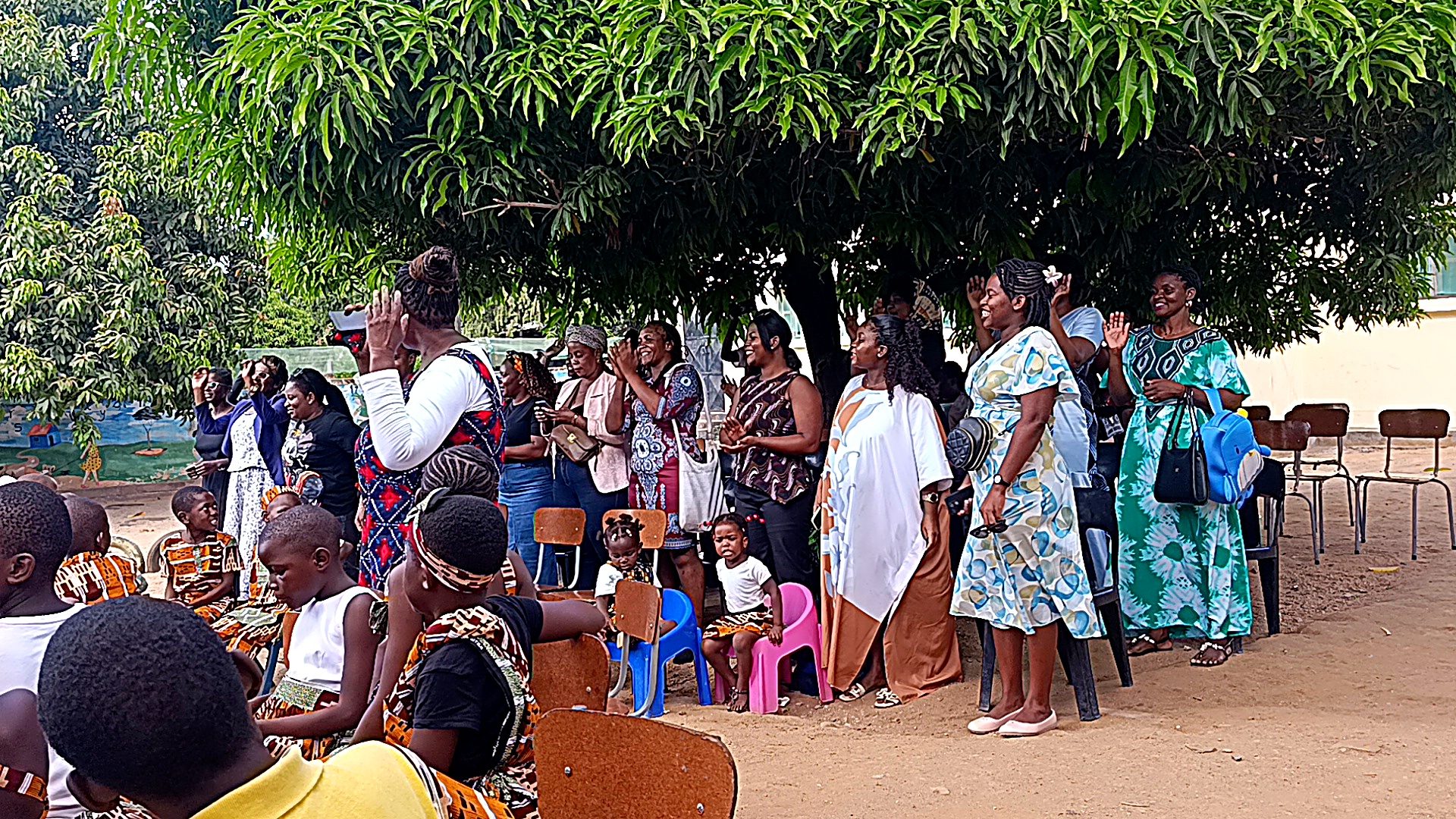Parents attending a gathering at On Point Education Centre
